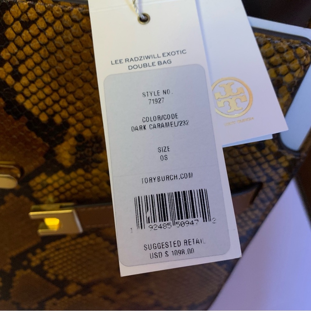Tory Burch Limited Edition Lee Radziwill Exotic Double Bag - NWT - Picture 4 of 5